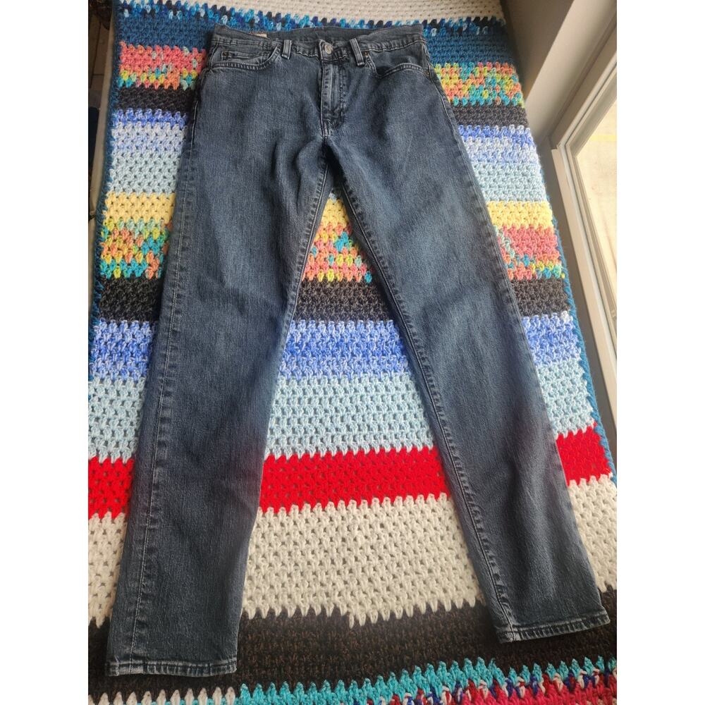 Levi's 512 Blue Slim Tapered Denim Jeans Zip Button 5-Pocket Men's